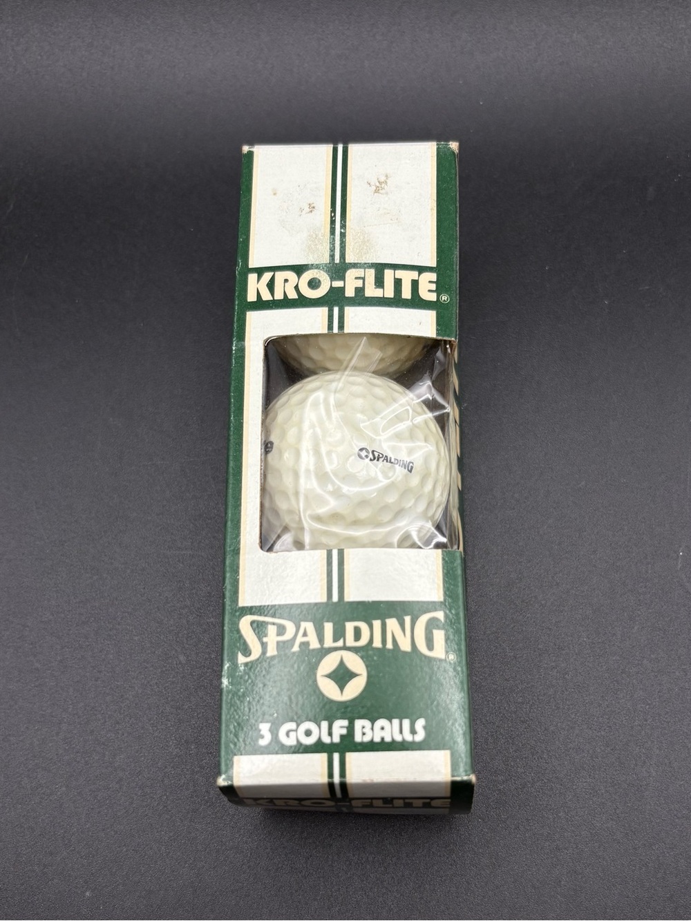 Vintage Spalding KRO-FLITE 3 Pack Sleeve Of 3 Golf Balls USA